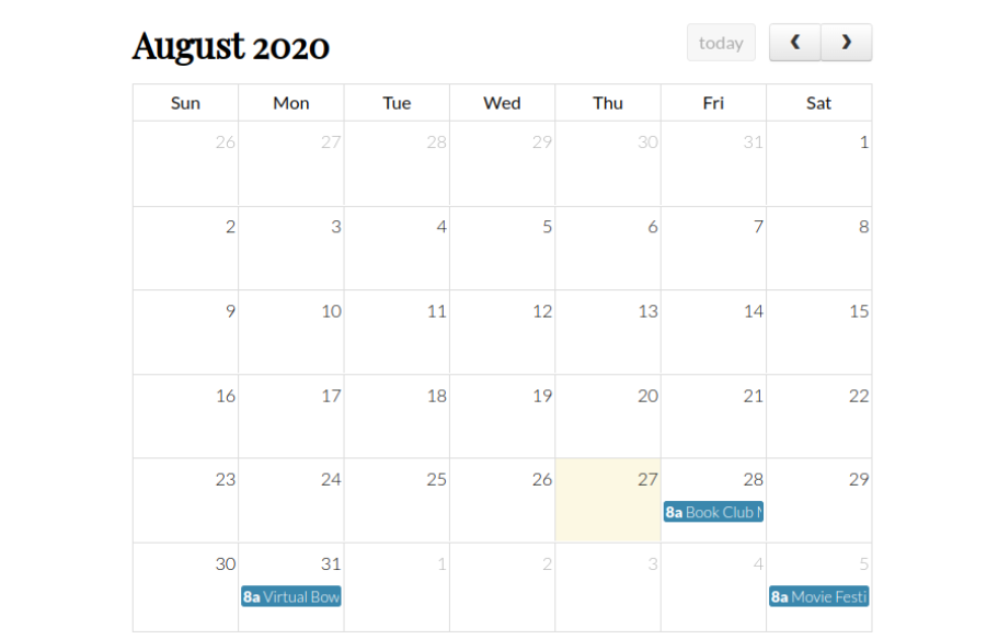 calendar event view