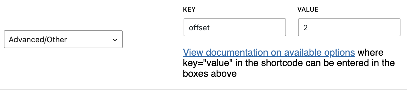 The Events Calendar Block Offset Option